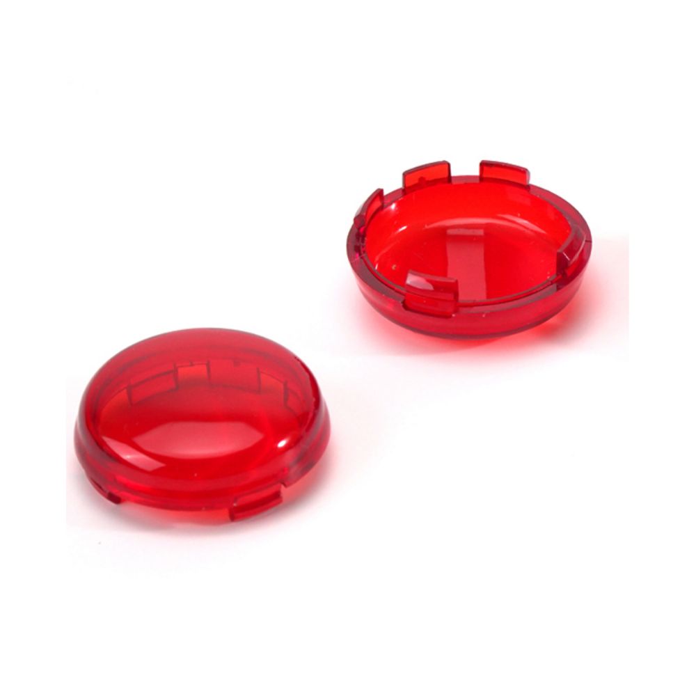 Bullet Turn Signal Light Lens Cover Red Grey Orange Compatible with Harley Sportster Street Glide Road King Softail Set of 2