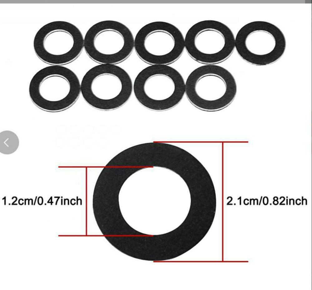 10 PCS Oil Drain Plug Gaskets Oil Crush Washer Fit for Toyota Yaris Avalon Camry Celica RAV4 Corolla Camry Lexus ES LS RX