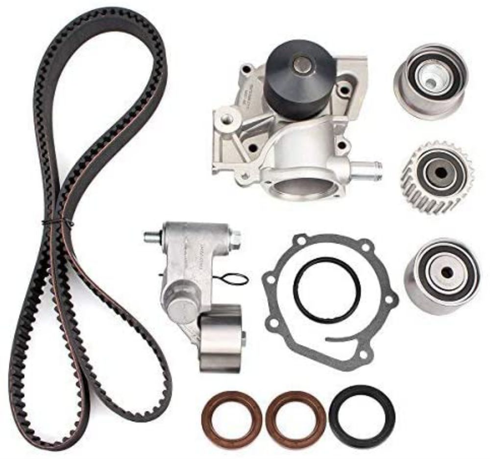 Timing Belt Kit with Water Pump and Tensioner for 1999-2006 SUBARU FORESTER IMPREZA 2.2L 2.5L H4 SOHC EJ25 EJ25