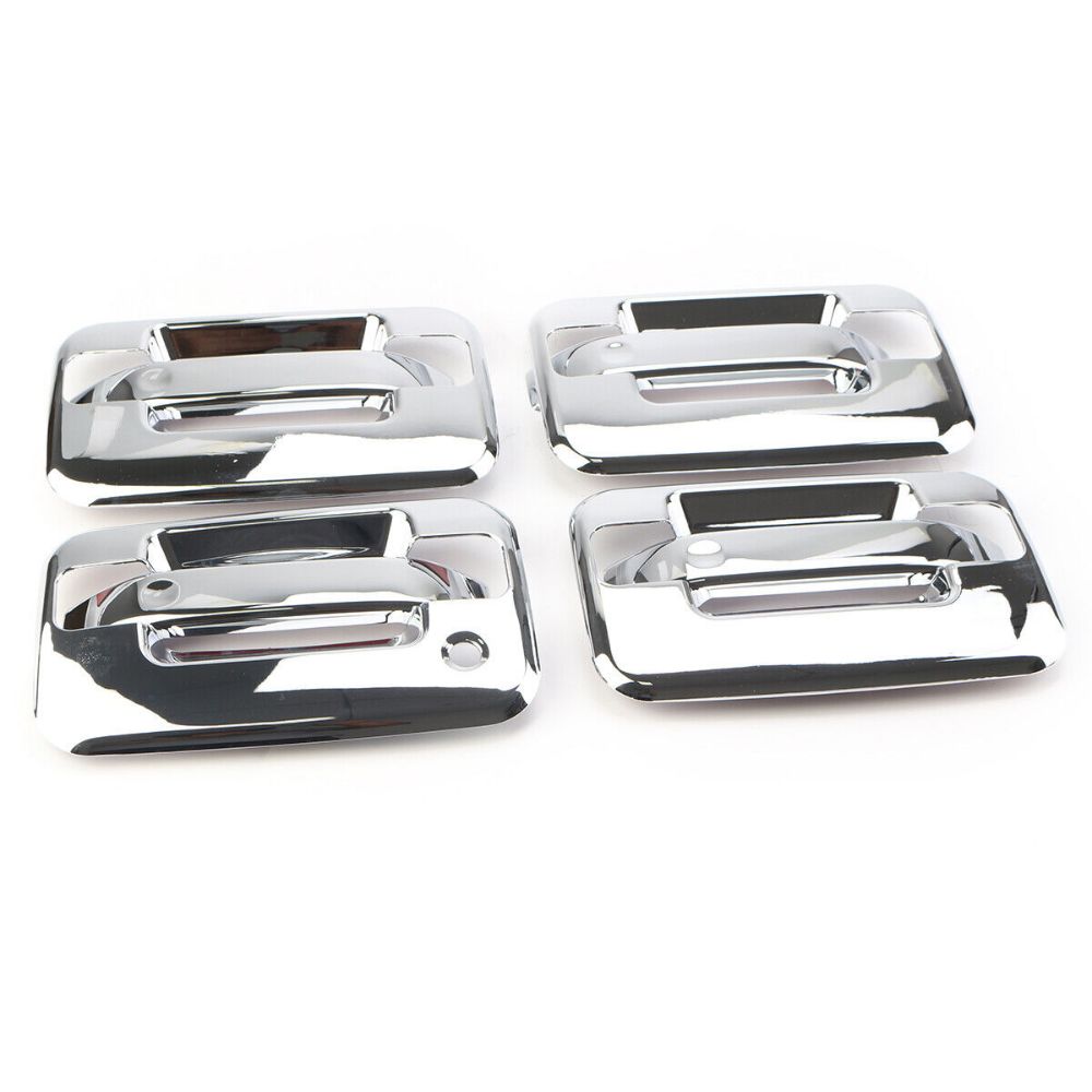 Chrome Plated Door Handle Covers For 2004-2014 FORD F150 4-Door Crew Cab Pickup