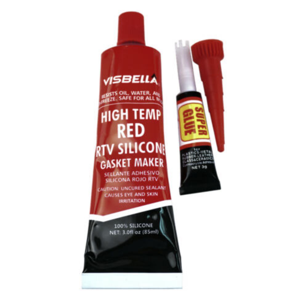 VISBELLA Red Gasket Maker RTV Silicone High Temp Oil Resistance Sealant for AUTO